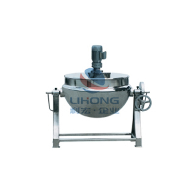 Tilting jacketed pot