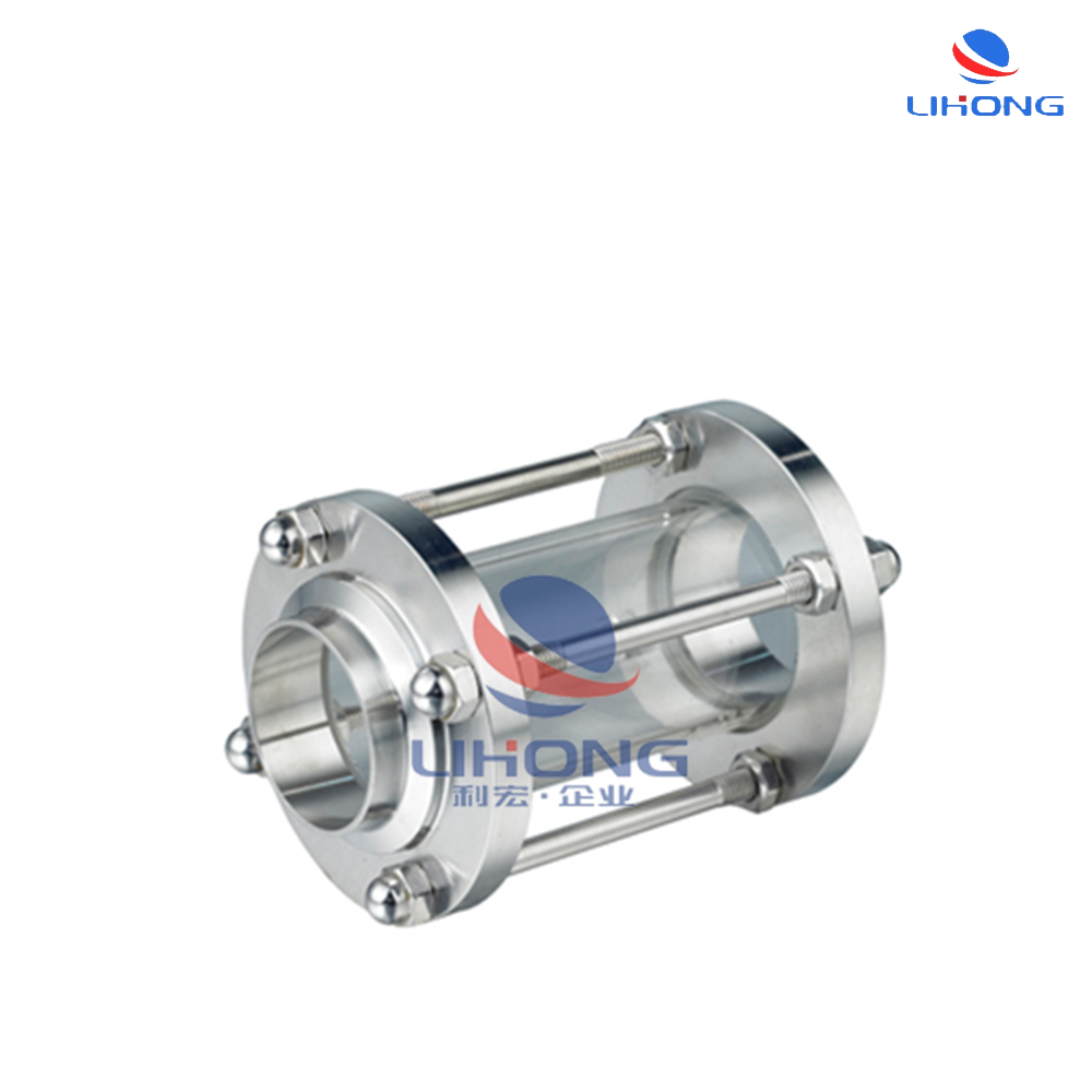 Sanitary stainless steel pipeline sight glass