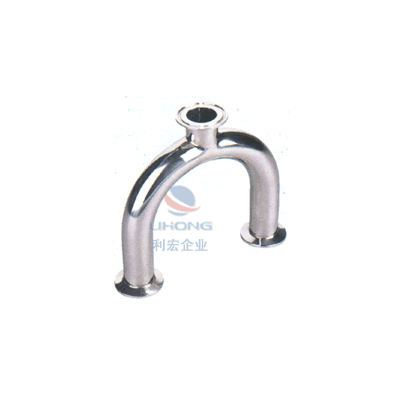 Stainless steel sanitary quick-fit U-shaped three-pipe pass