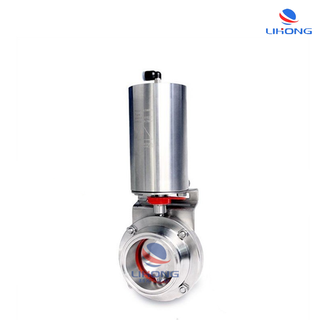 Clamp type pneumatic butterfly valve