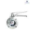 clamped stainless steel butterfly valve SS304 S316L DIN ISO SMS